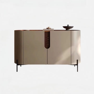 47.2″ White Wood Sideboard - Modern Style with Doors and Shelves